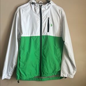 U.S. Polo Association windbreaker jacket 💚🤍